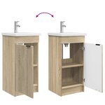 vidaXL Meuble de salle de bain avec évier Chêne Sonoma