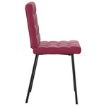 vidaXL Chaises à manger lot de 2 Rouge bordeaux Velours