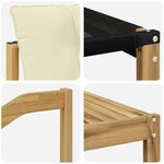 vidaXL Ensemble de canapés d'extérieur 7 pc Blanc et crème