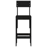 vidaXL Tabourets de bar lot de 2 noir 40x48 5x115 5 cm bois massif pin