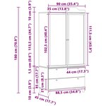 vidaXL Armoire Tableau Noir avec porte Gris et blanc Bois d'ingénierie