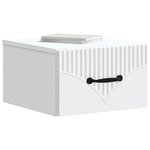 vidaXL Cabinet de chevet mural 2 Pièces Blanc 34 5 x 33 x 20 cm