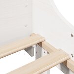 vidaXL Lit bibliothèque sans matelas blanc 90x190 cm bois massif