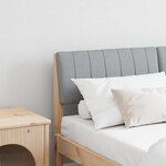 vidaXL Tête de lit capitonnée Gris clair 135 cm Pin massif