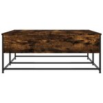 vidaXL Table basse chêne fumé 100x99x40 cm bois d'ingénierie
