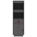 vidaXL Buffet haut Gris 34x40x108 5 cm Bois massif de pin
