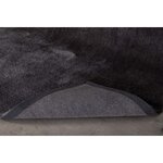 Tapis en coton et polyester effet viscose gris foncé undra