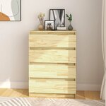 vidaXL Armoire d'appoint 60x36x84 cm Bois de pin massif