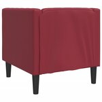 vidaXL Fauteuil Chesterfield rouge bordeaux similicuir