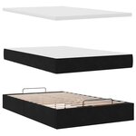 vidaXL Lit ottoman avec matelas et LED noir 120x190 cm velours