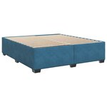 vidaXL Sommier à lattes de lit et matelas Bleu 200x200 cm velours