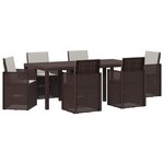 vidaXL Ensemble de salle à manger pour jardin avec coussin 7 Pièces PP
