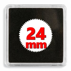 Capsules numismatiques carrées Quadrum 24mm. Paquet - 10 capsules