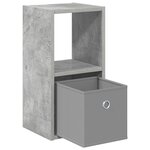 vidaXL Table de chevet 2 pc Gris béton 25 5 x 22 x 49 5 cm