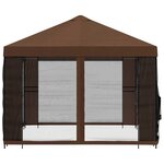 vidaXL Abri de jardin avec parois 4 × 3 m Marron Polyester et Acier