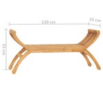 vidaXL Banc de jardin 120 cm Bois de teck solide