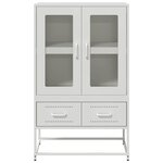 vidaXL Buffet haut blanc 68x39x111 5 cm acier