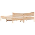 vidaXL Cadre de lit sans matelas 200x200 cm bois massif de pin
