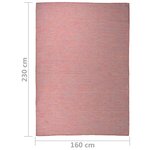 vidaXL Tapis à tissage plat d'extérieur 160x230 cm Rouge