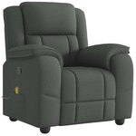 vidaXL Fauteuil de massage inclinable Gris foncé Tissu