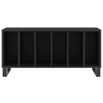 vidaXL Armoire à disques noir 100x38x48 cm bois d'ingénierie