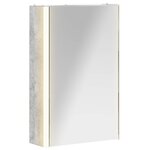 vidaXL Armoire Miroir de Salle de Bain Gris béton 33 x 11 5 x 50 cm