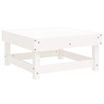 vidaXL Salon de jardin 7 Pièces Blanc Bois de pin massif