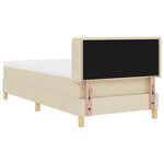 vidaXL Lit à ressorts avec matelas crème 90x200 cm tissu