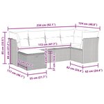 vidaXL Salon de jardin avec coussins 6 Pièces beige résine tressée