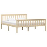 vidaXL Cadre de lit sans matelas naturel bois massif de pin 160x200 cm