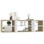 vidaXL Étagère murale Blanc et chêne sonoma 102x30x29 cm Aggloméré