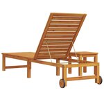 vidaXL Transat 1-personne Marron 53 x 202 x 89cm Bois d'acacia massif