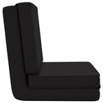 vidaXL Chaise pliable de sol Noir Similicuir