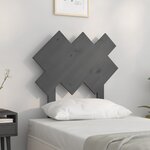 vidaXL Tête de lit Gris 72 5x3x81 cm Bois massif de pin