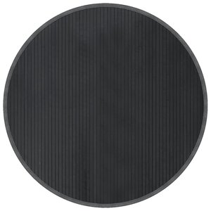 vidaXL Tapis rond gris 100 cm bambou