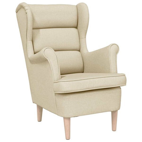 vidaXL Fauteuil crème 74x84x100 cm tissu