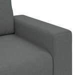 vidaXL Canapé à 2 places gris foncé 180x77x82 cm tissu