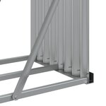 vidaXL Porte-bûches aspect bois 300x45x100 cm acier galvanisé