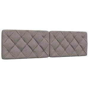 vidaXL Coussin de tête de lit taupe 180 cm tissu