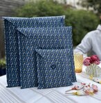 Trio pochettes cadeaux réutilisables Bleu Quimper