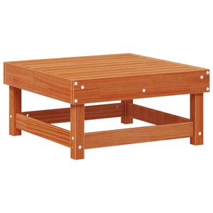 vidaXL Repose-pieds de jardin Pin massif Brun Ciré 61 x 60 5 x 30 cm