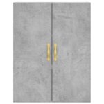 vidaXL Buffet haut Gris béton 69 5x34x180 cm Bois d'ingénierie