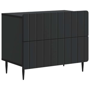 vidaXL Cabinet de chevet Noir 62 x 34 5 x 49 5 cm Bois d'ingénierie