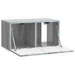 vidaXL Meuble TV mural Sonoma gris 59 5 x 31 x 30 cm Bois d'ingénierie