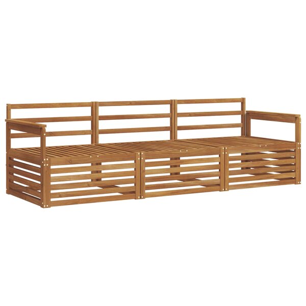 vidaXL Ensemble de canapés d'extérieur 3 pc Naturel