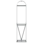 vidaXL Porte-bûches gris clair 40x45x170 cm acier galvanisé