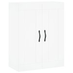 vidaXL Buffet haut Blanc 69 5x34x180 cm Bois d'ingénierie
