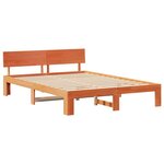 vidaXL Cadre de lit marron ciré 160x200 cm en bois de pin