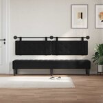 vidaXL Tête de lit suspendue Noir Velours