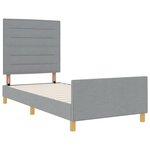 vidaXL Cadre de Lit Gris Clair 80x200 cm en Tissu